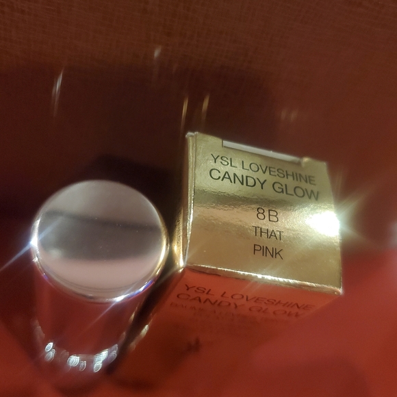 YSL CANDY GLOW TINTED BUTTER BALM 8B THAT PINK. BNIB - Picture 4 of 5